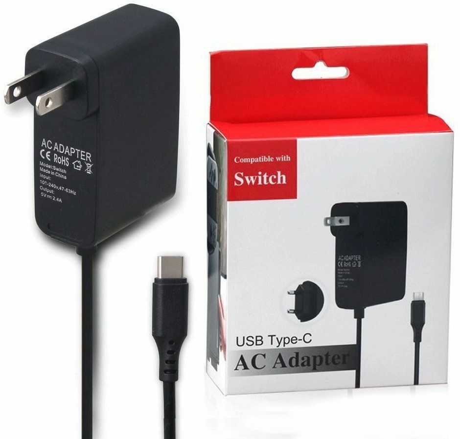 AC Adapter Power Supply for Nintendo Switch Wall & Travel Charger Plug Cord US