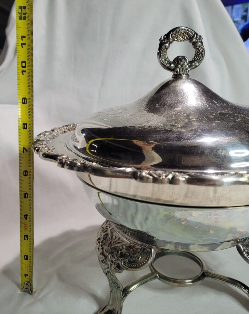 Oneida USA Silver Plated Chafing Dish 4 Piece Set