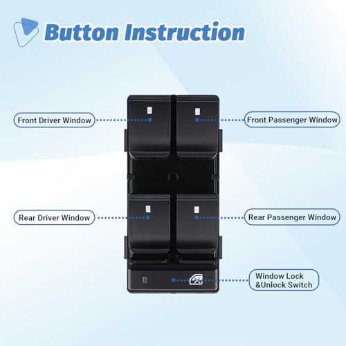 Power Main Window Switch Master Control Button Compatible with 2007-2013