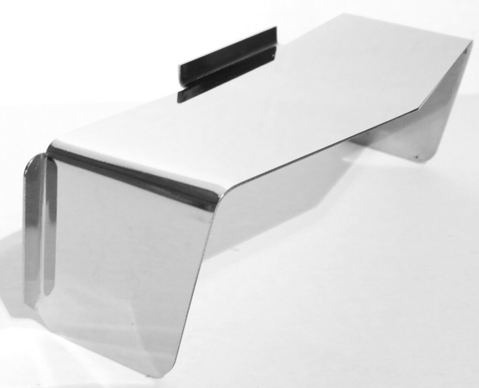 Dual 4” X 6” Rectangular Headlight Visor Pointed Stainless Steel GG#92490 Each