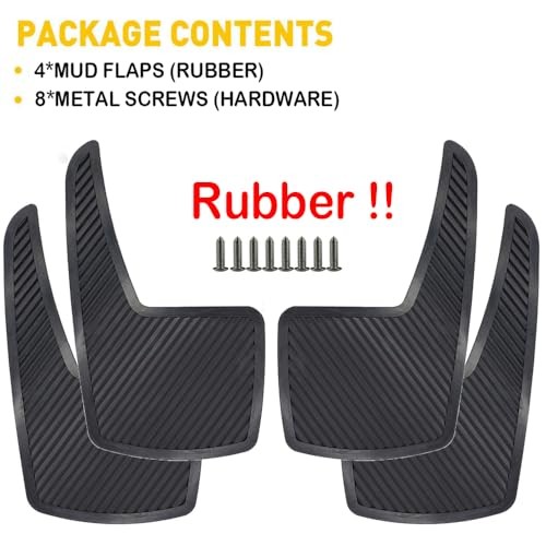 Car Mud Flaps, AUTOXBERT 4Pcs Universal Rubber Mudflaps Splash Guards