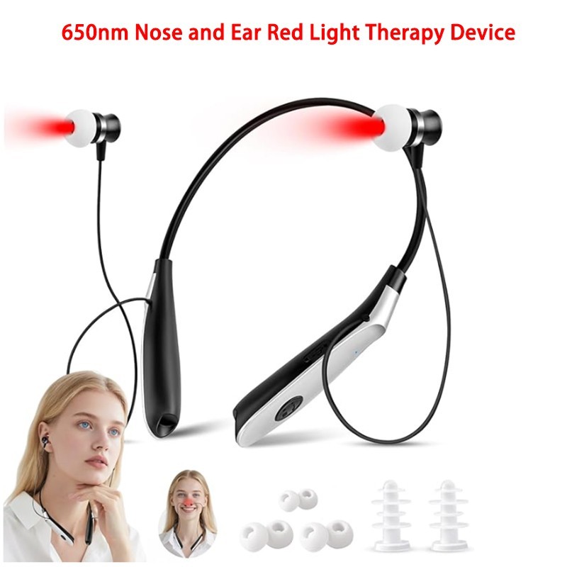 650nm Red Light Therapy for Ears Tinnitus Relief for Ringing Ears Device Earplug
