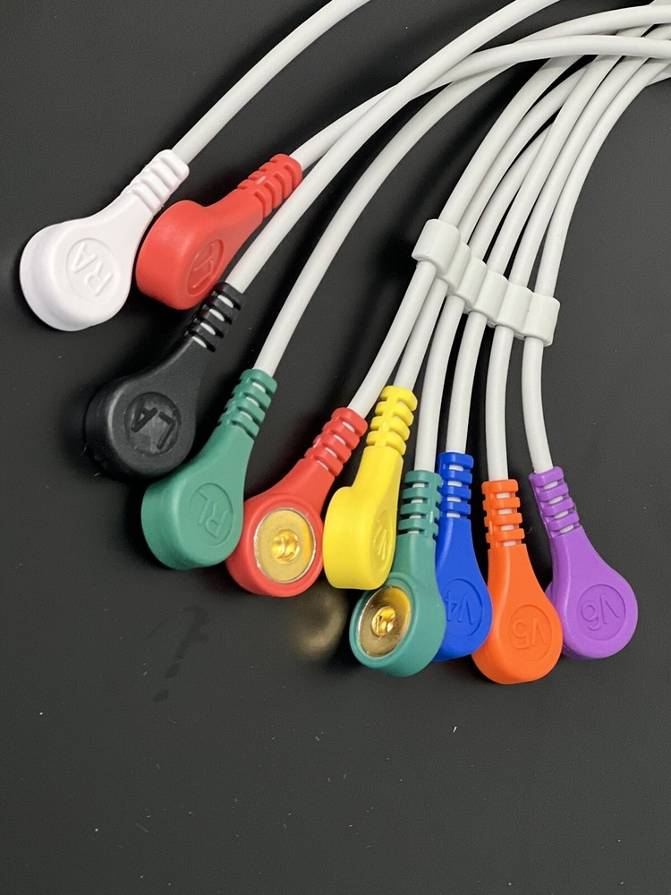 GE Marquette EKG 10 Leads Snap Cable Compatible - Same Day Shipping