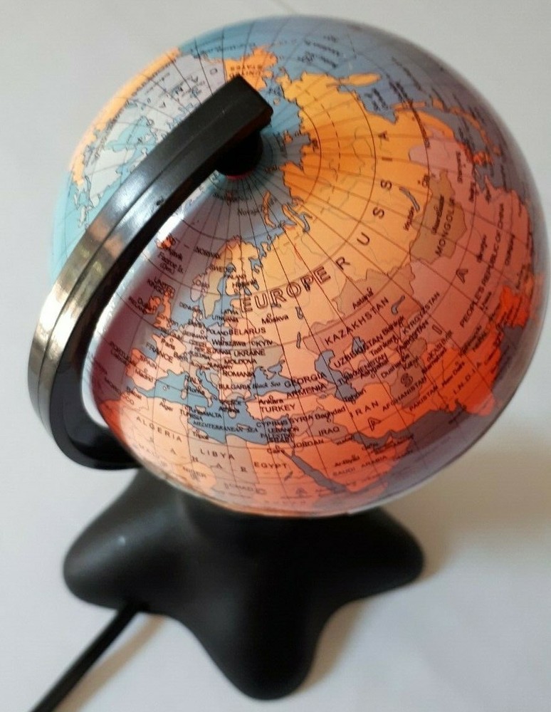 Sunbeam Small Color Changing Desktop World Map Globe