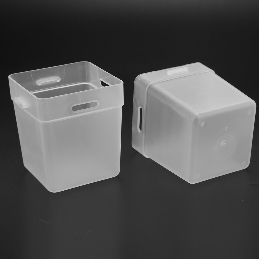 2 Pcs Desktop Storage Box Frosted White Stackable and Stitchable Combination