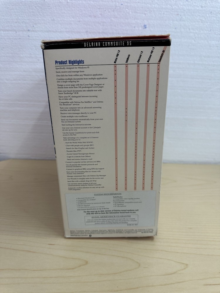 Delrina Commsuite The Complete Communications Solution For Windows 95 Used