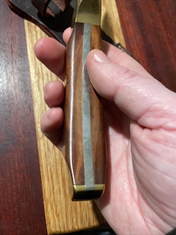 Custom Handmade MARCOU Knife Numbered Orig Sheath Drop Point