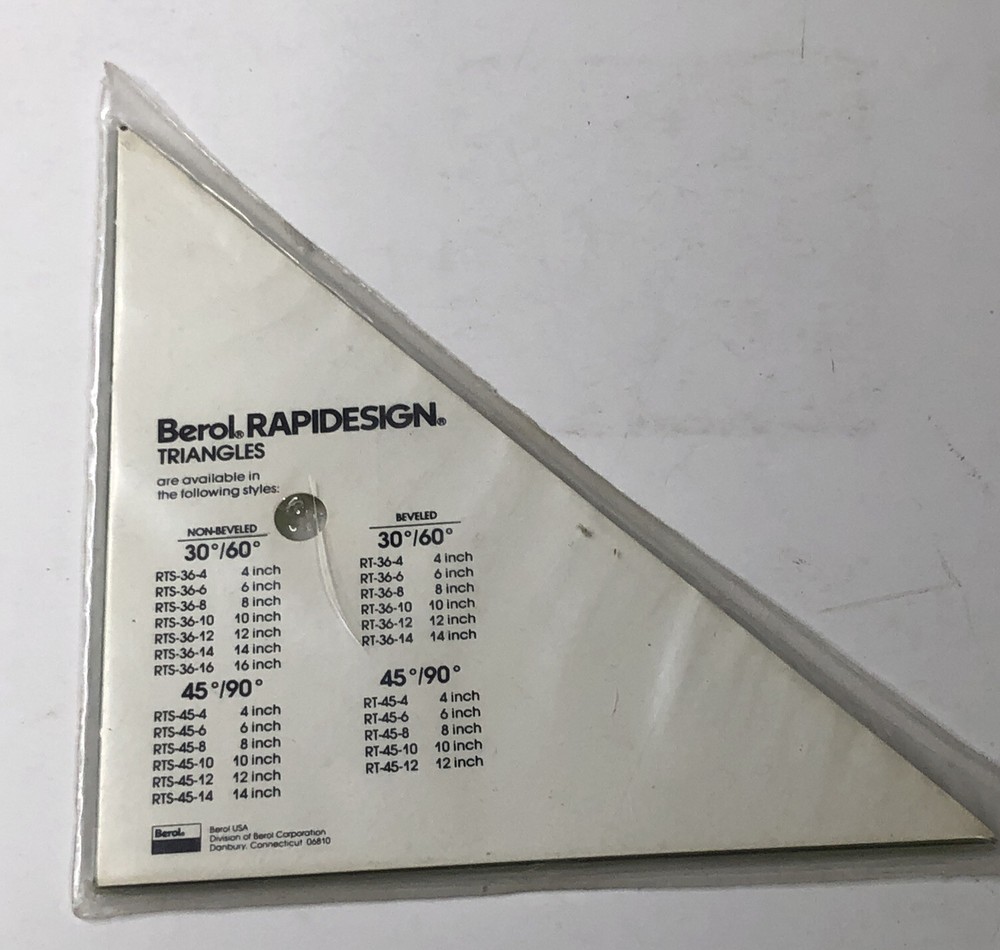 Berol RapiDesign Triangles 45/90 RT 45-4