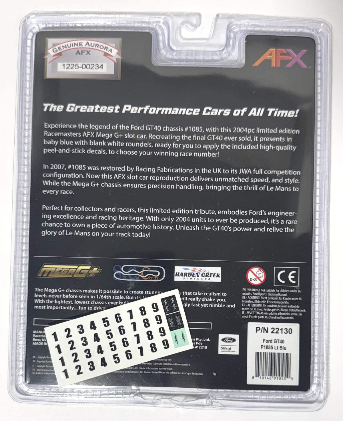 AFX Ford GT40 Mark II HO Slot Car 22130 MegaG+ for Auto World Exclusive