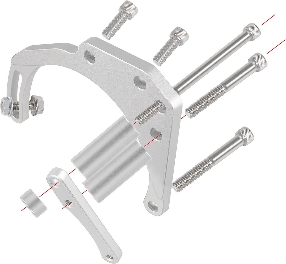 LWP Low Mount Alternator Bracket Double Hump Heads Adjustable Billet Kit for ...