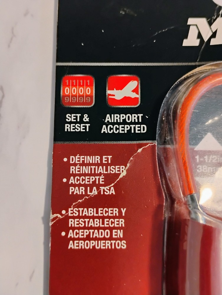 Master Lock 4688T Padlock Set, Red- 2 Pack TSA Accepted - Can Set & Reset