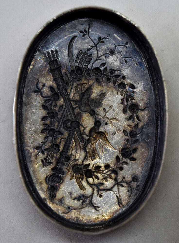 Antique .800 Silver Cherub Container