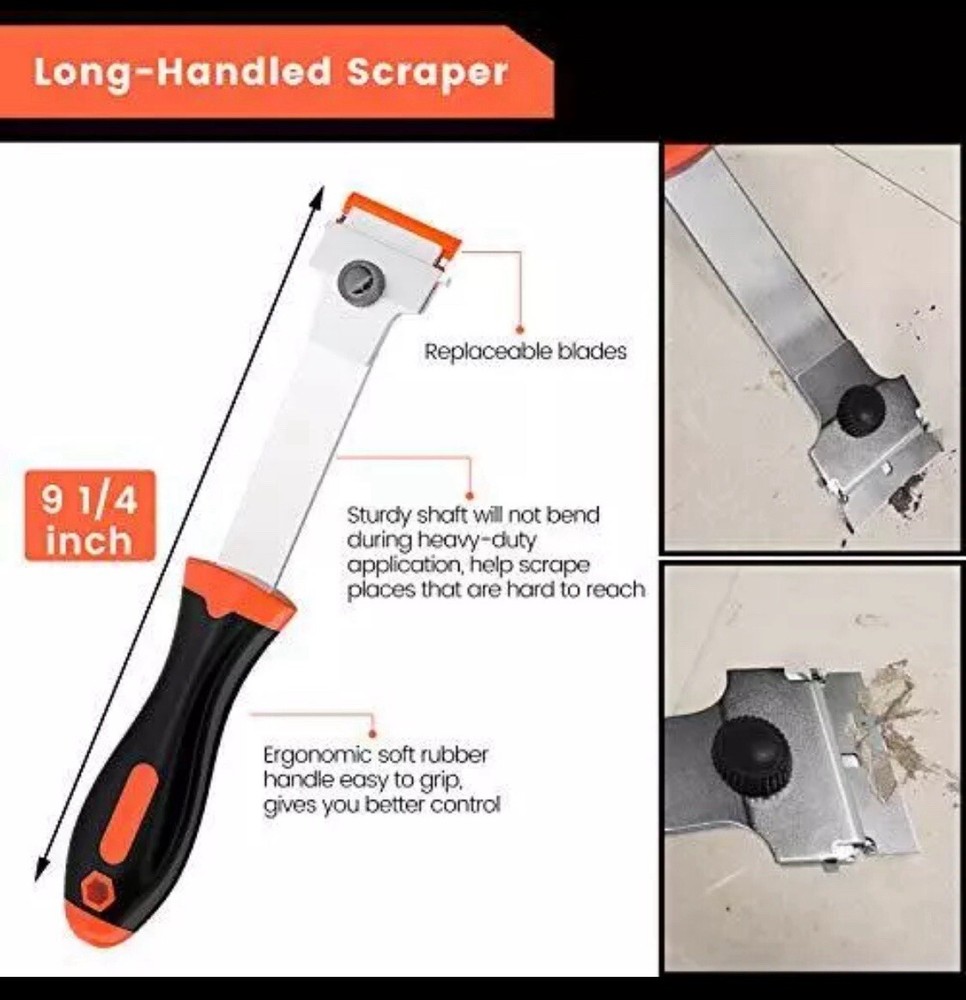 Razor Blade Scraper 2PC Tool Set For Removing Label Registration Sticker Decal