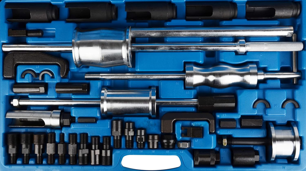 40Pcs Diesel Injector Extractor Master Tool Set Puller Removal Kit for Stubborn