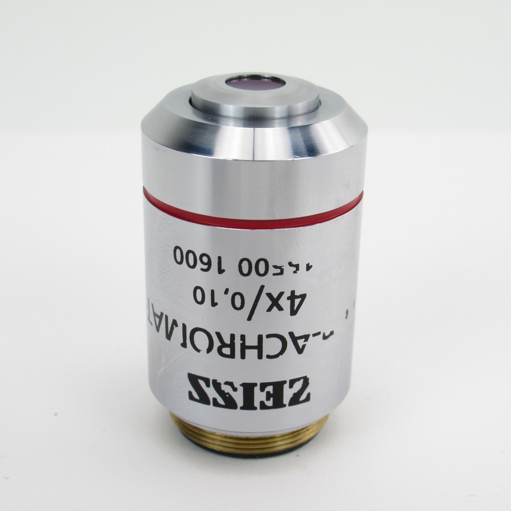 ZEISS PRIMO PLAN-ACHROMAT 4X/0.10 INFINITY MICROSCOPE OBJECTIVE 415500-1600