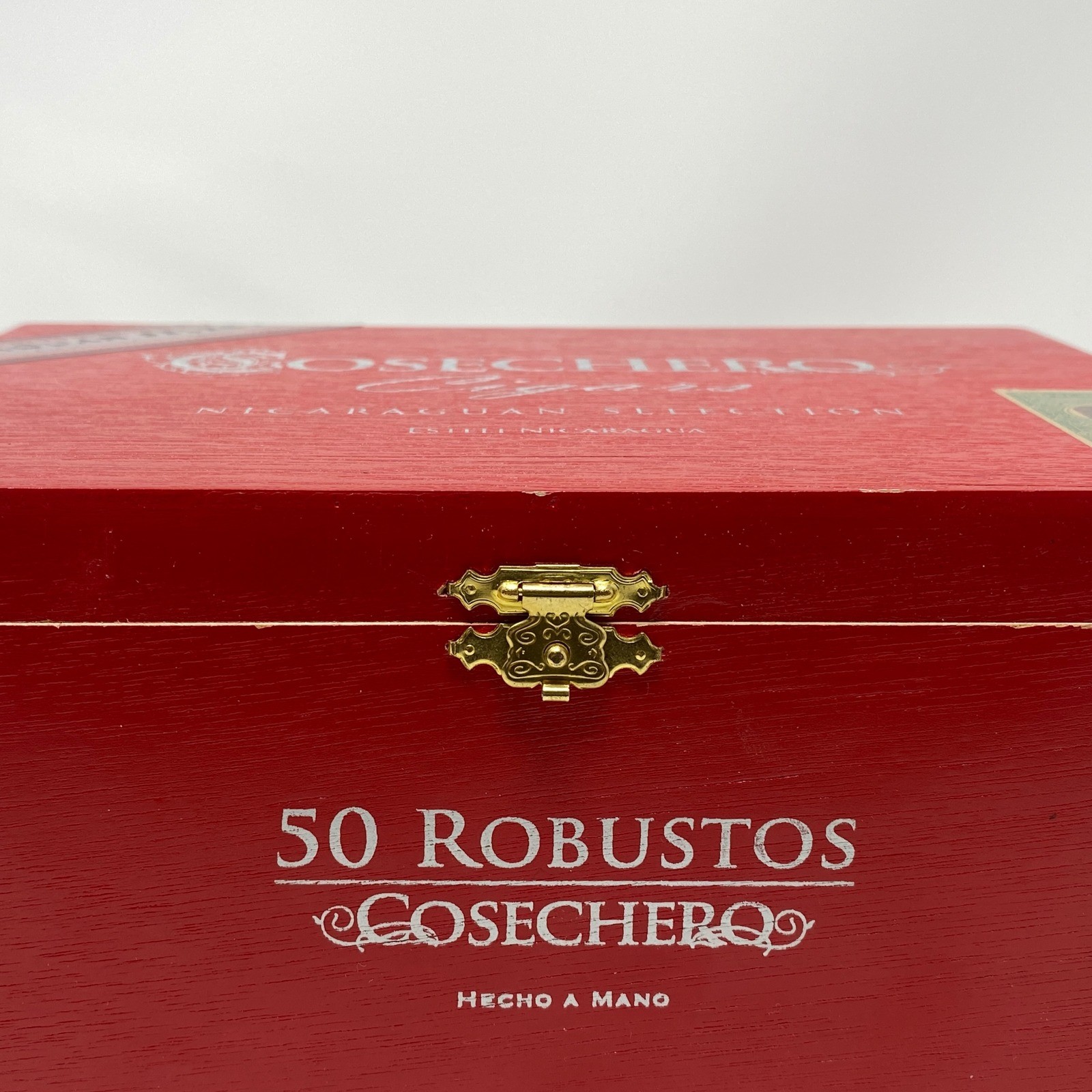 Empty Cosechero Wooden Cigar Box Red 50 Robustos - Nicaraguan - Storage Crafts