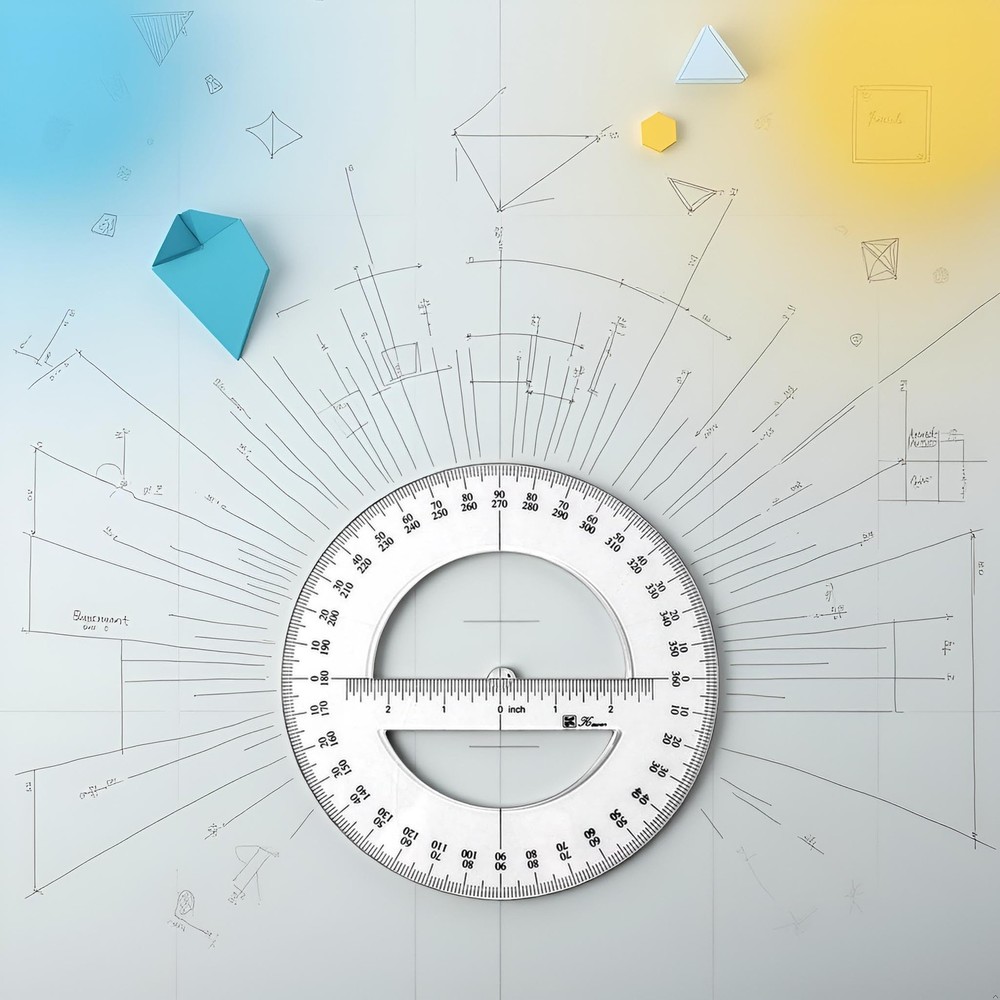 6 Inch 360 Degree Protractor Round Angular Ruler for Drawing Drafting Geometry