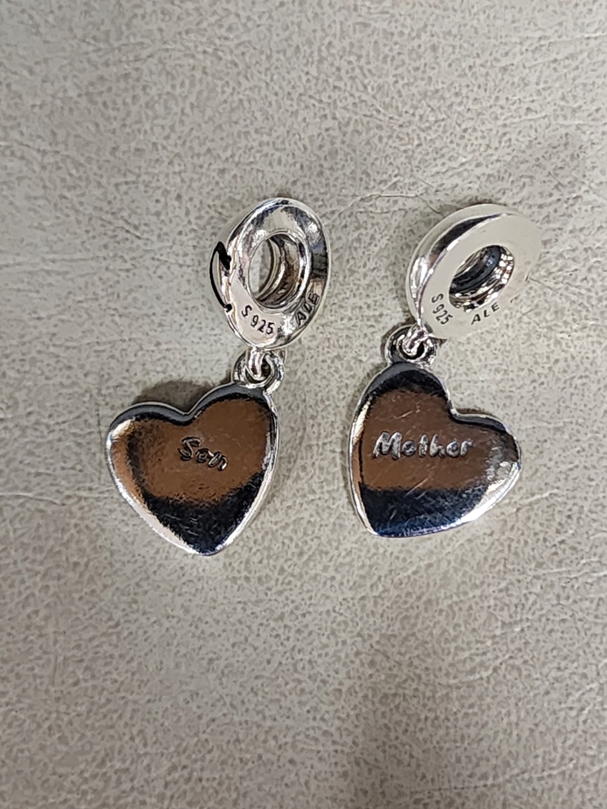 Authentic Sterling Silver Pandora "Mother/Son" Charms