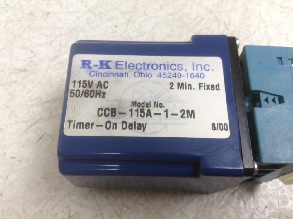 R-K Electronics CCB-115A-1-2M Timer Delay Relay 2 Minute Fixed CCB115A12M (OK)