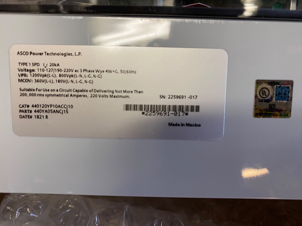 ASCO 400 Series Surge Protector