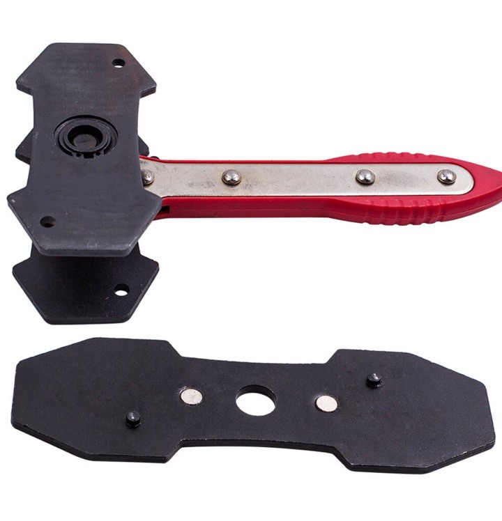 Ratcheting brake caliper piston tool w/ 4 plates