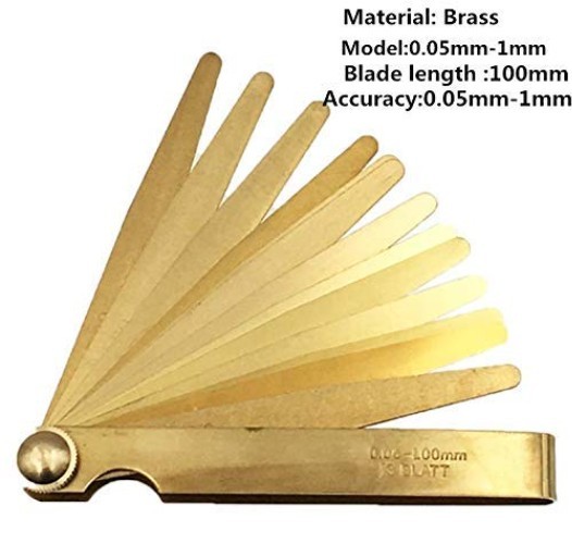 Brass Feeler Thickness Measurement