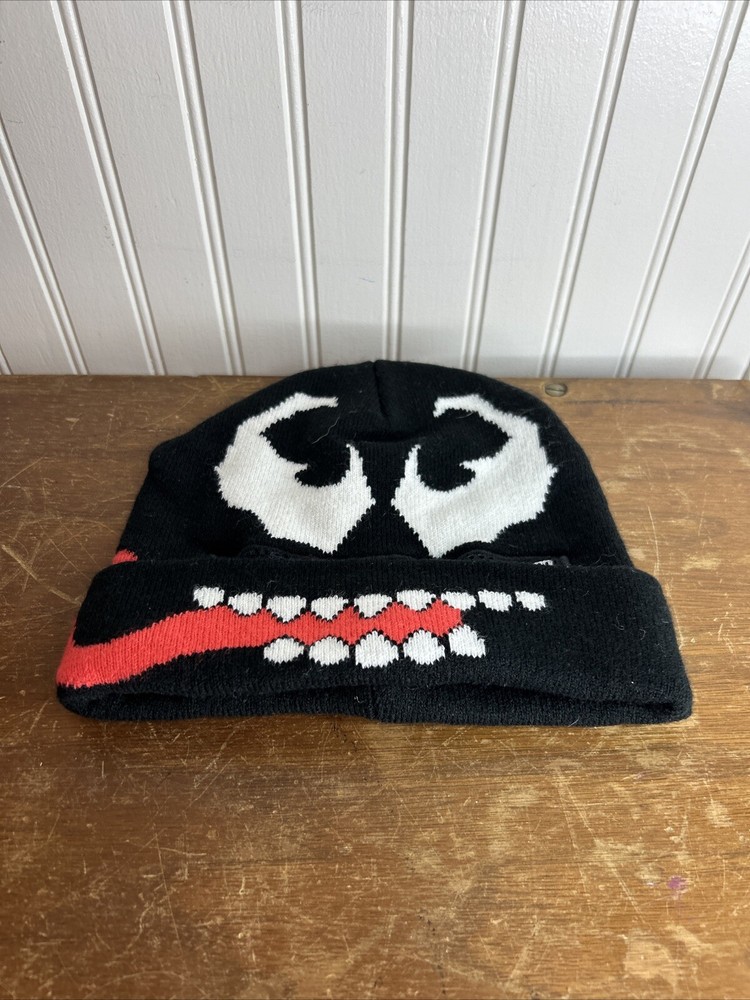 Marvel Comics Venom Winter Knit Cap Hat New Flip Down Cuff