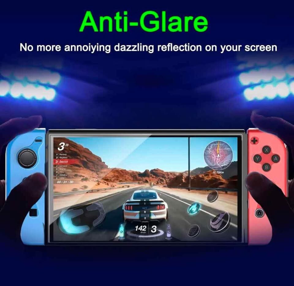 4 Pack Screen Protector for Nintendo Switch 2017 with 2 Pack Controller Cover