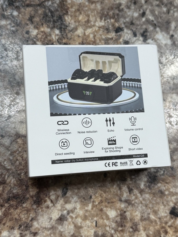 3 in 1 Microphone for iPhone/Android/Camera, Wireless Lavalier Microphone