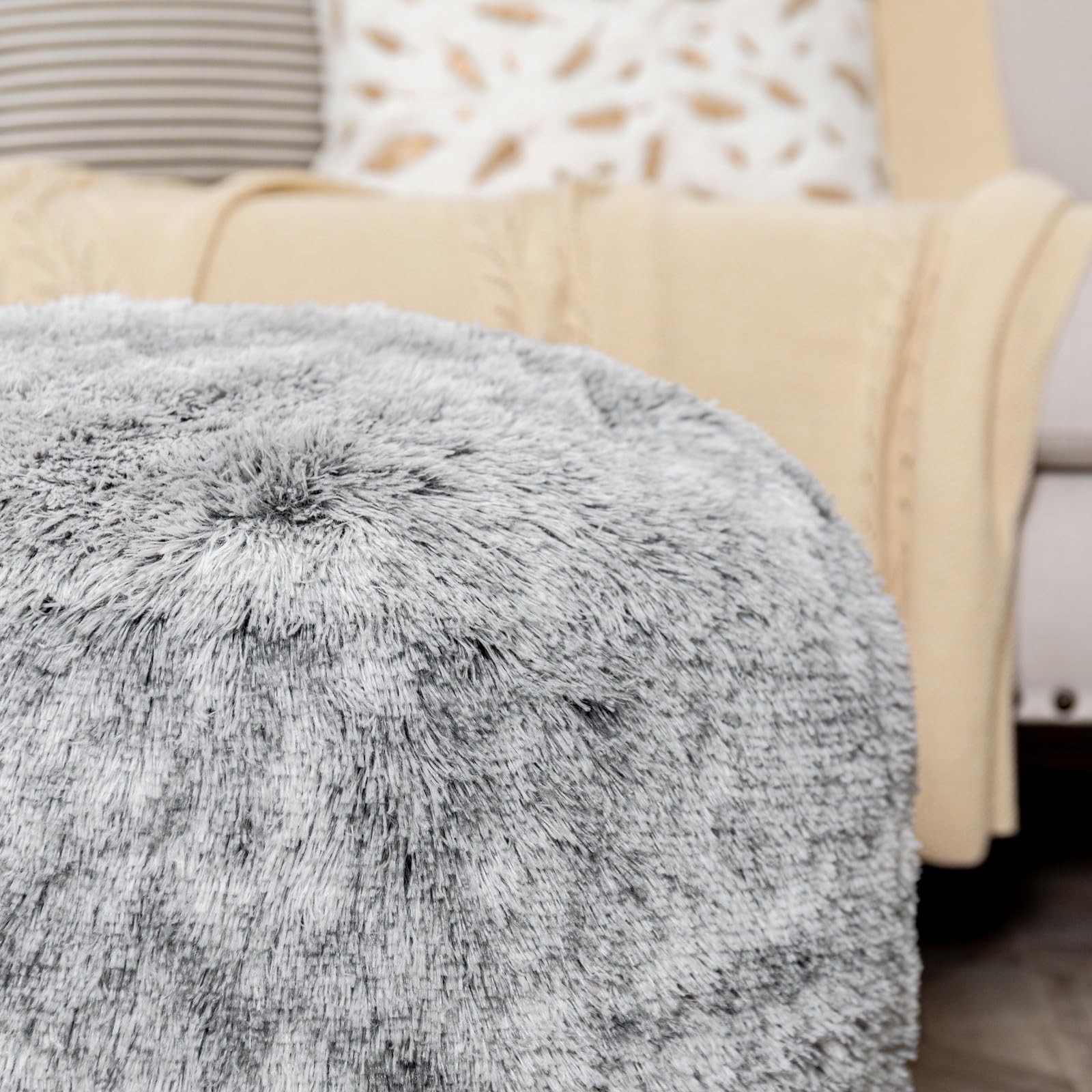 Grey Ottoman Foot Rest No Filler Pouf Ottoman Unstuffed Floor Pouf Ottoman 20x20