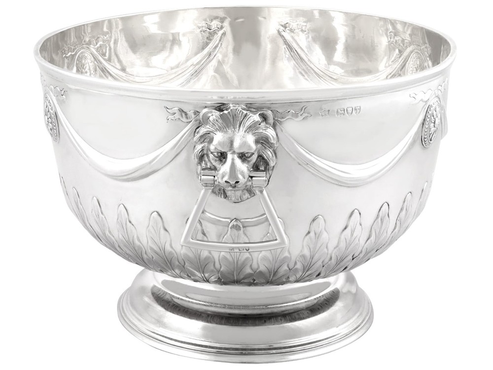 Sterling Silver Presentation Bowl Antique Victorian