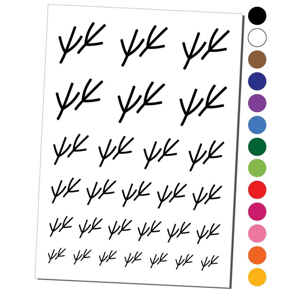 Bird Tracks Temporary Tattoo Water Resistant Set