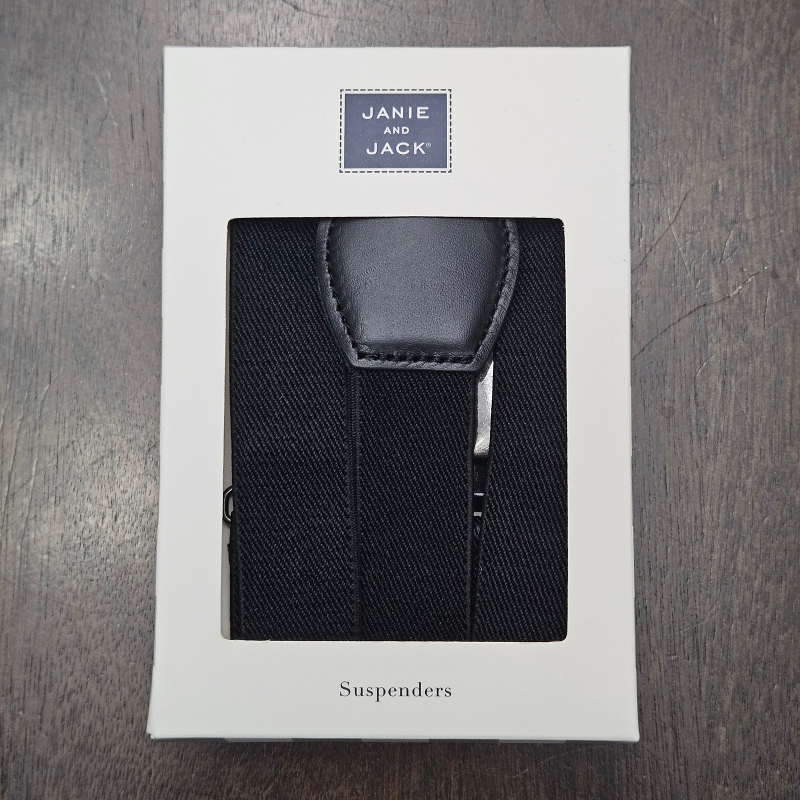 Janie and Jack Black Suspenders Kids Size 4–5 Adjustable Formal NEW Wedding Prep