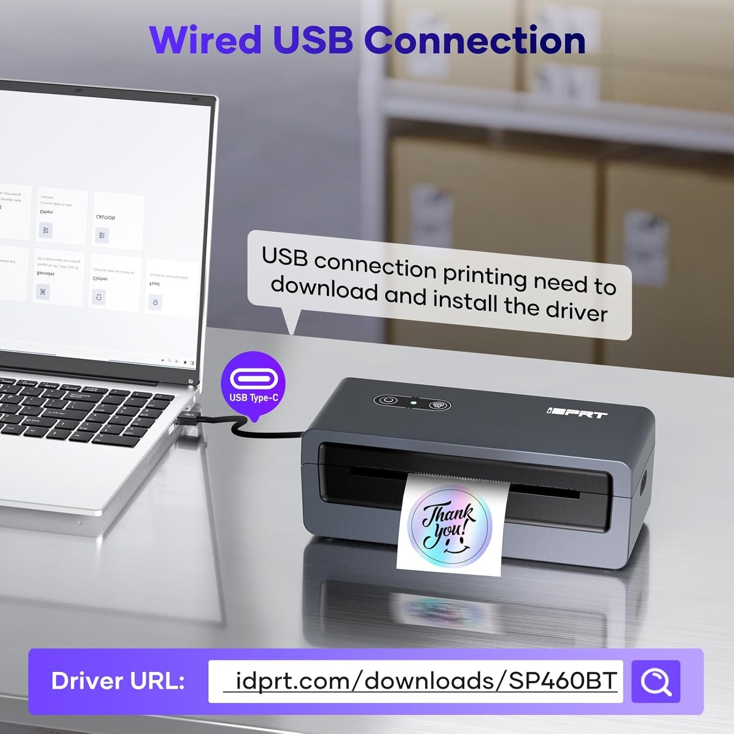 iDPRT Thermal shipping Label Printer Bluetooth 4x6 for USPS UPS Amazon eBay Etsy