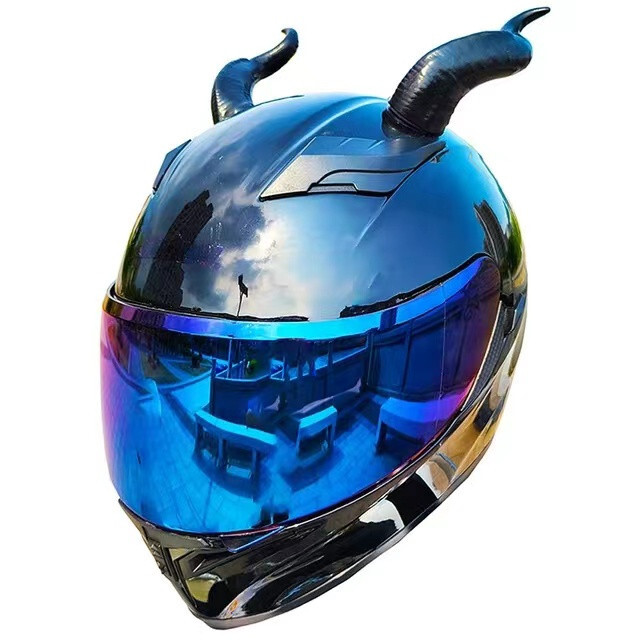 1 Pair Helmet Decoration Electric Devil Horn