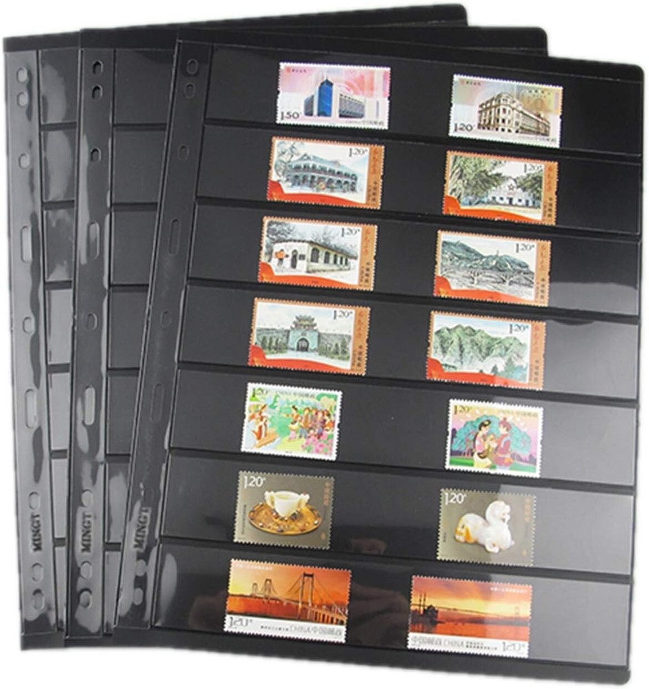 Double-Sided Stamp Storage Pages, 10 Count, 20 Pages of Acid-Free Protection