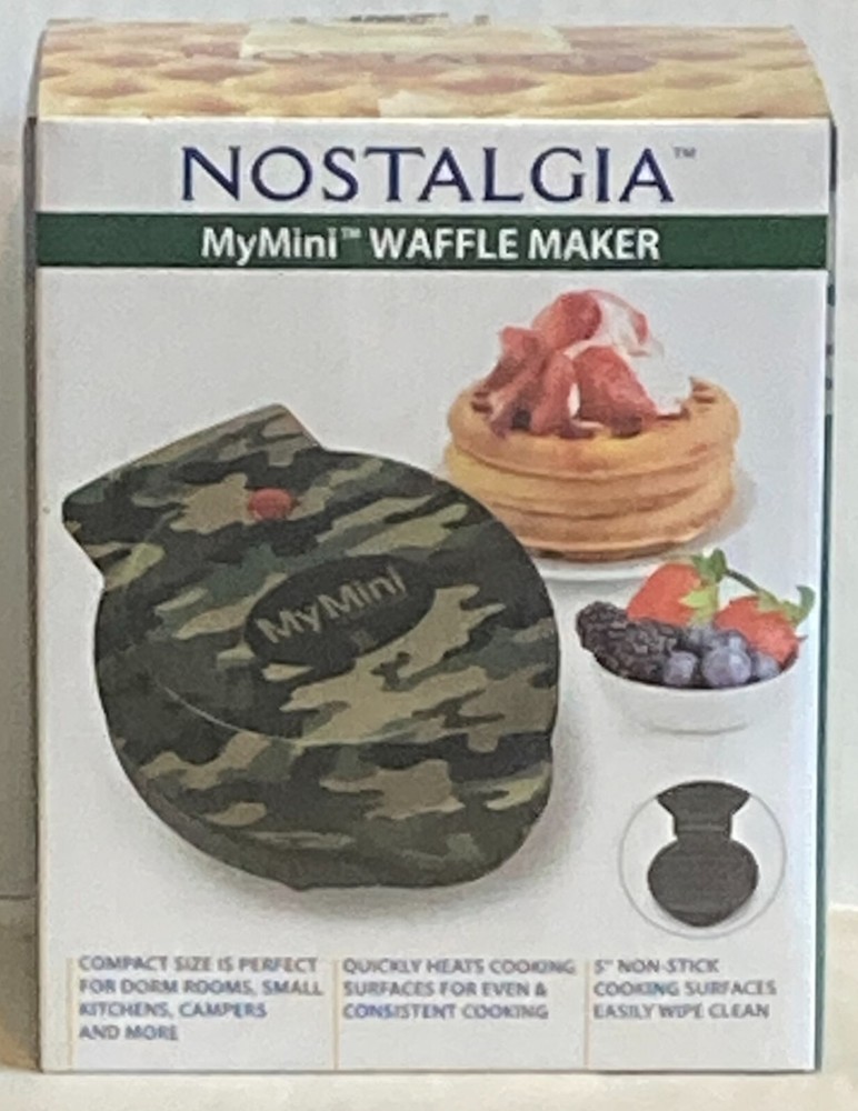Nostalgia My Mini Camouflage Waffle Maker