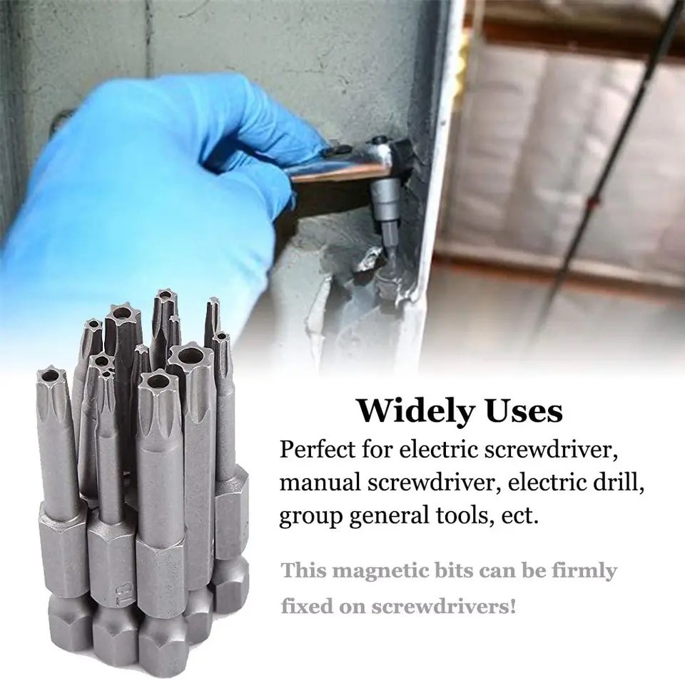 Security Torx Bit Set + Hex Key Allen Bit Set - For Power Drill & Impact Driver