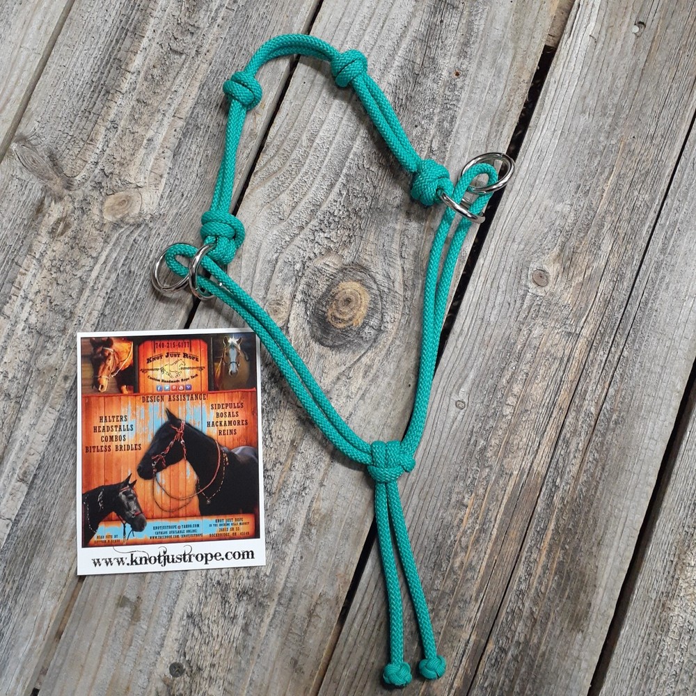 KJR 4 Knot Modified Oring Side Pull Bitless Bridle Attachment- Custom Made