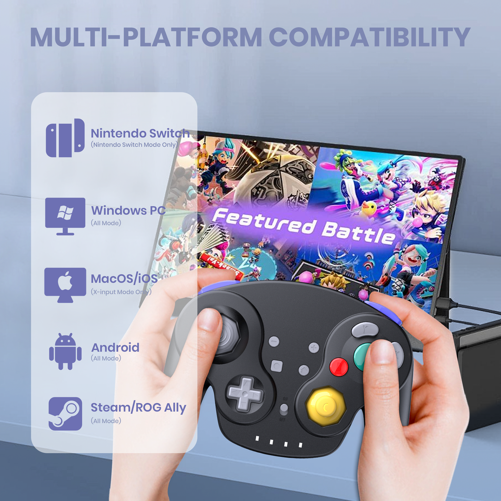 Wireless Switch Controller Pro for Nintendo Switch/Lite/Steam PC Motion Control
