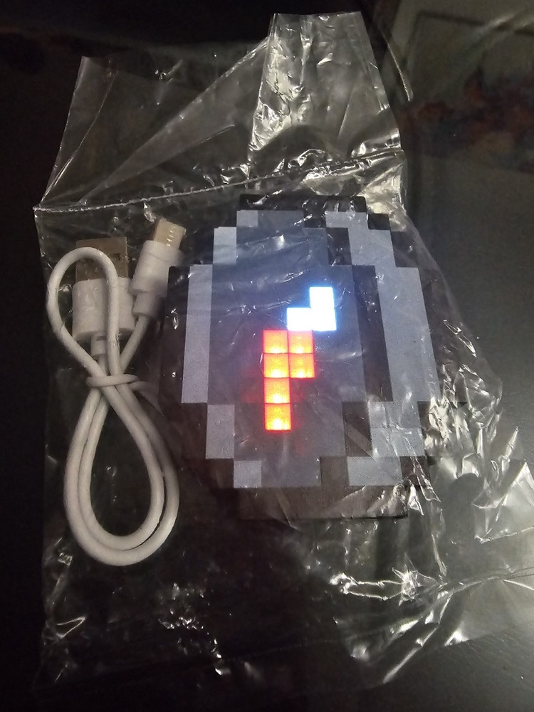 Minecraft Rechargeable Digital Compass With Charging Cable