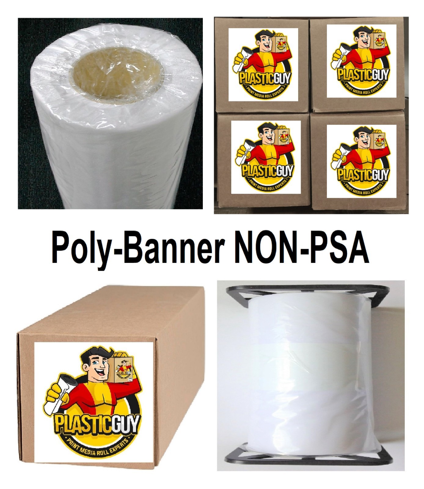 White Polypro Tear-Resistant Banner Roll Film Inkjet 8mil (Pick Size & Finish)