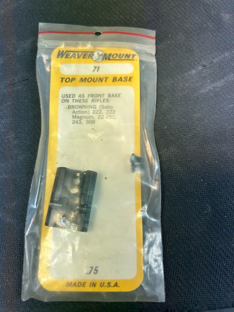 WEAVER 71 TOP MOUNT BASE