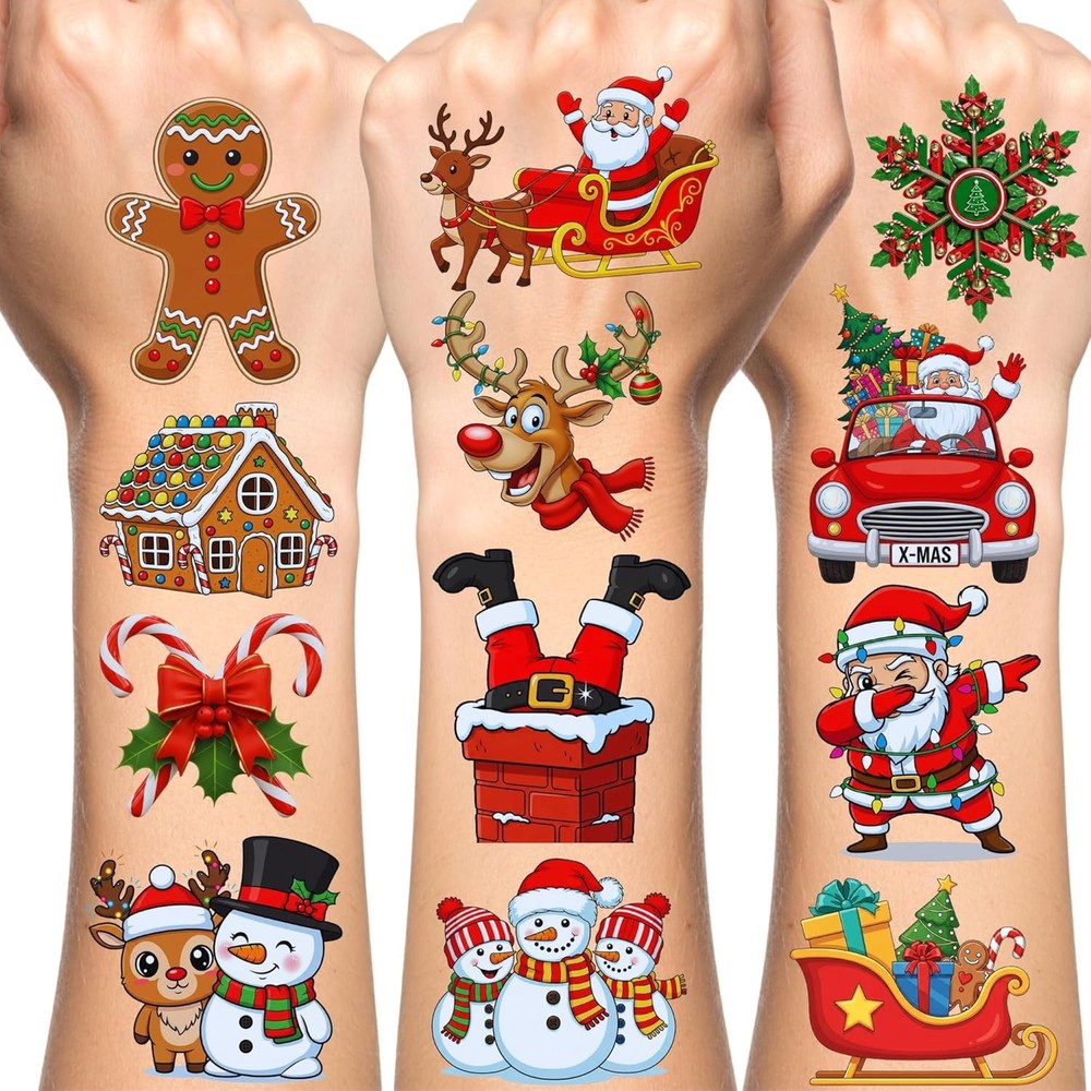 Christmas Temporary Tattoos | Medium, tattoos - V1