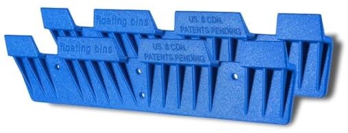 Recycle Bin Wall Mount (2 Pack), Blue Bin Hanger for Garage Organization,
