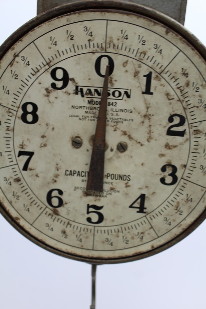 Hanson 20 Pound Capacity Model 842 Fruit & Vegetable Hanging Scale