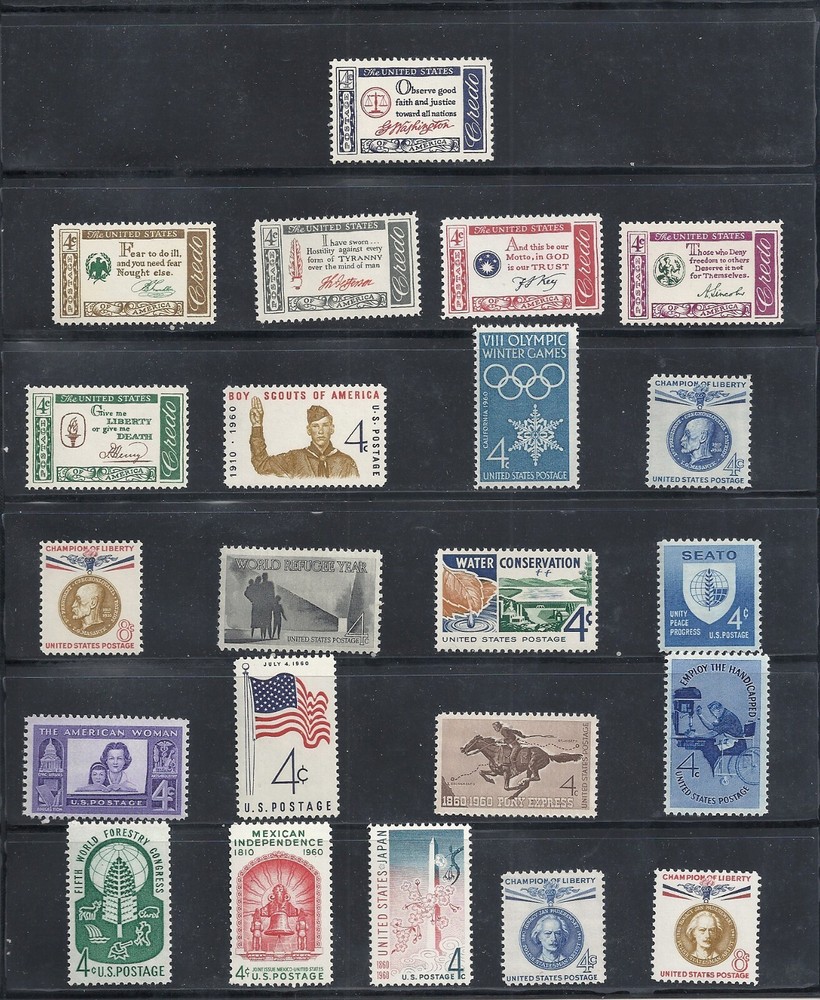 1960 - 1969 - Commemorative Year Sets - 195 US Mint Never Hinged Stamps