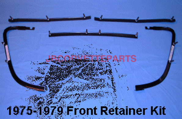 1975 thru 1979 Corvette Front  Bumper Retainer 5pc SetNEW
