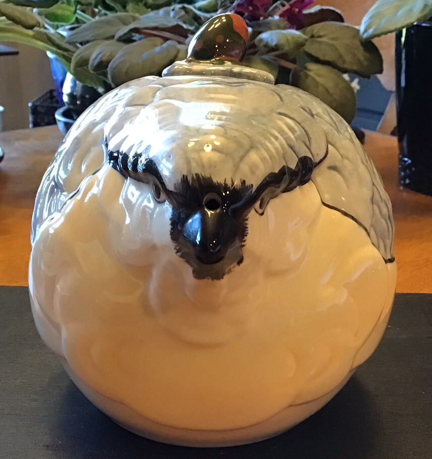HTF Meridian Ceramic Nuthatch Bird teapot & lid