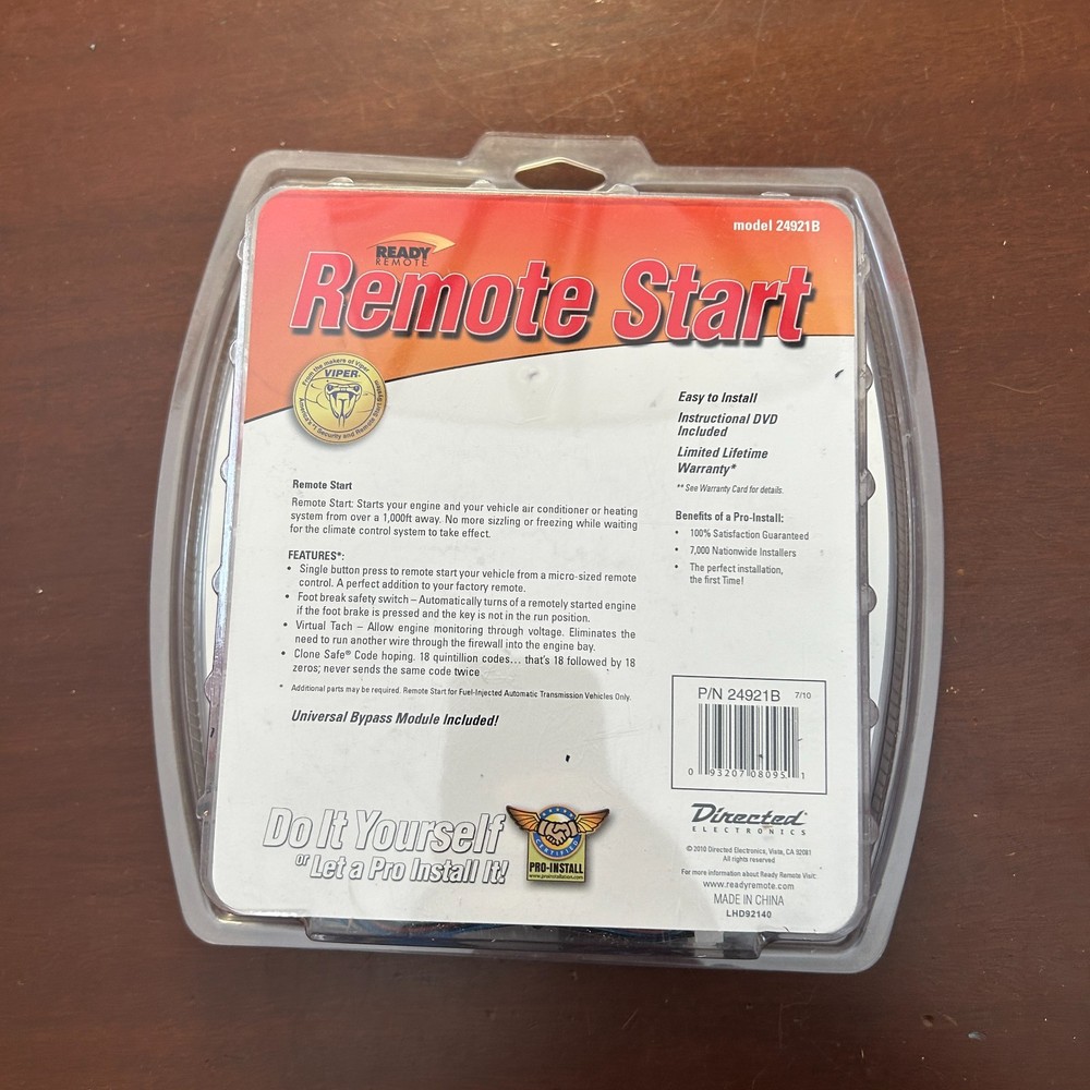 Ready Remote by Viper Remote Start Model 24921B Automatic Start Warm Up New